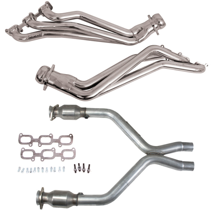 BBK 11-14 Ford Mustang V6 1-3/4 Long Tube Headers w/High Flow Catted X-Pipe (Silver Ceramic) BBK