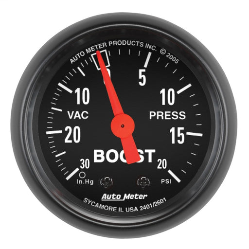 Autometer Z Series 52mm 20 PSI Mechanical Boost Vacumm Gauge AutoMeter