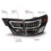 ANZO 11-13 Jeep Grand Cherokee LED Taillights w/ Lightbar Black Housing/Clear Lens 4pcs ANZO