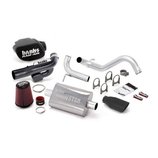 Banks Power 12-15 Jeep 3.6L Wrangler (All) 2dr Stinger Sys (no AutoMind) - SS Single Exh w/ Blk Tip Banks Power