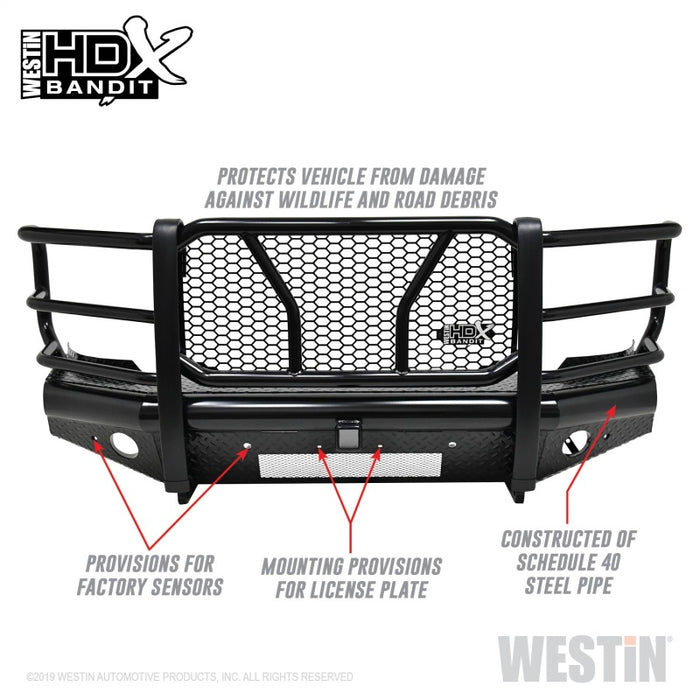 Westin/HDX Bandit 15-19 Chevrolet Silverado 2500/3500 Front Bumper - Black Westin