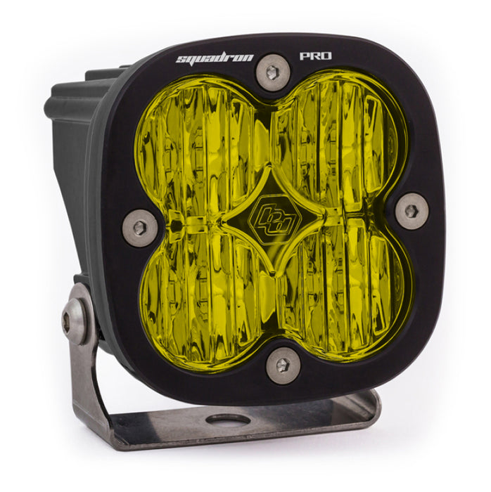 Baja Designs Squadron Pro Black Wide Cornering Pattern LED Light Pod - Amber Baja Designs