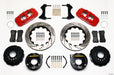 Wilwood AERO4 Rear P-Brake Kit 14.00in Drill Red 2005-2014 Mustang