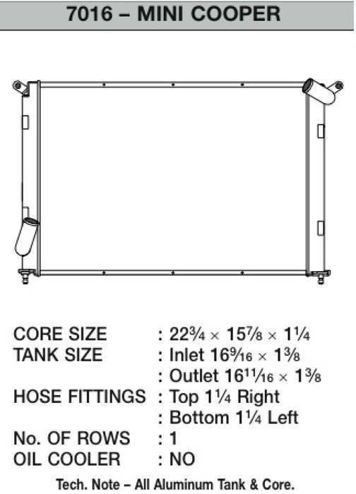 CSF 02-06 Mini Cooper S R53 Manual Radiator CSF