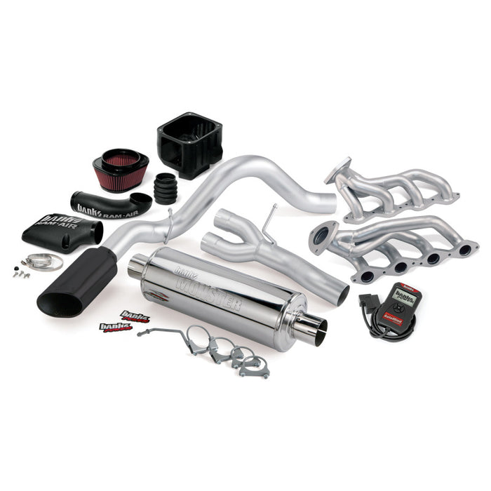 Banks Power 10 Chevy 5.3L ECSB FFV PowerPack System - SS Single Side-Exit Exhaust w/ Black Tip Banks Power
