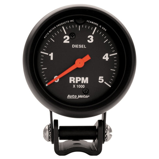 Autometer Z-Series 2-5/8in 5K RPM Diesel Pedestal Tachometer Gauge AutoMeter