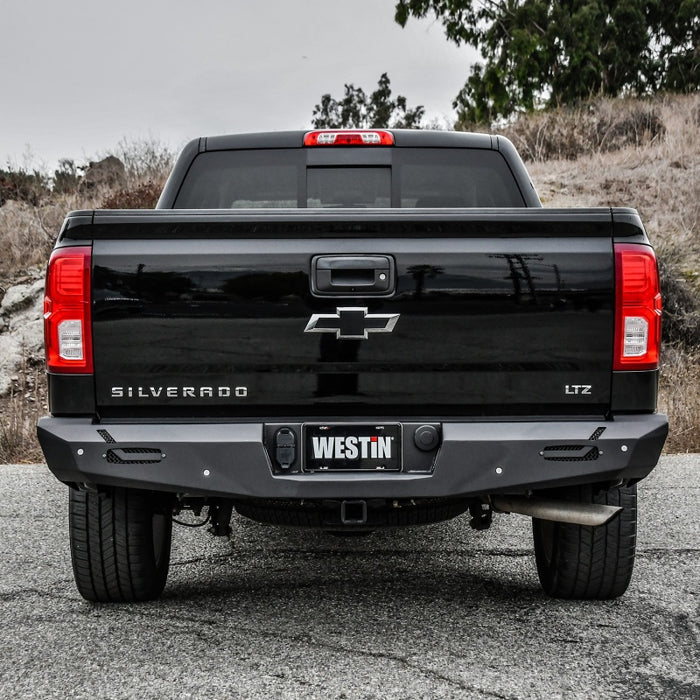 Westin 14-18 Chevy Silverado 1500 Pro-Series Rear Bumper - Textured Black Westin