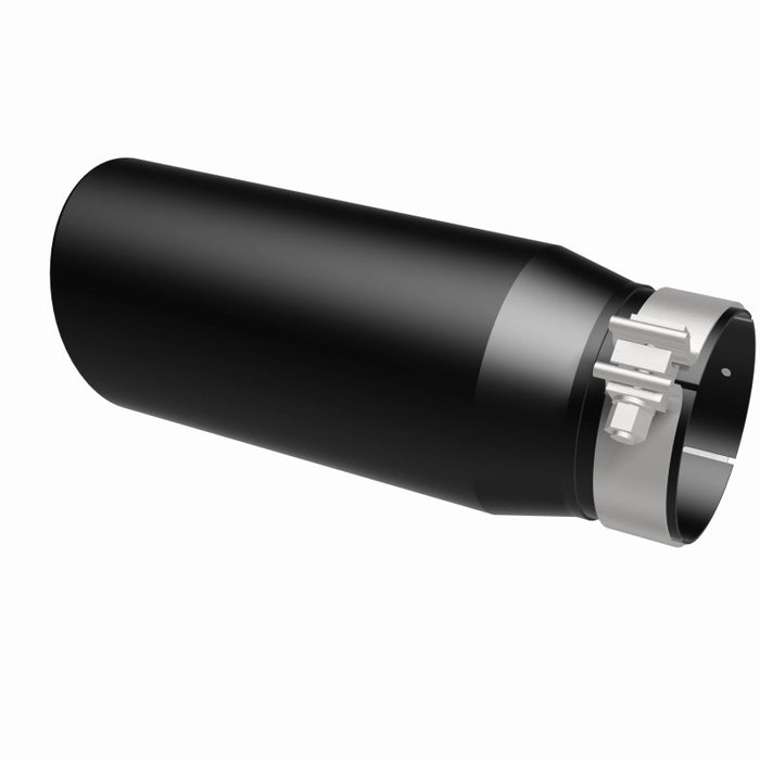 MagnaFlow Tip Stainless Black Coated Single Double Round Single Outlet 5in Dia 4in Inlet 13in L Magnaflow
