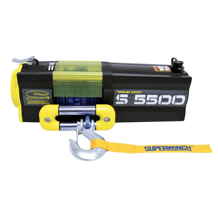 Superwinch 5500 LBS 12V DC 1/4in x 60ft Synthetic Rope S5500 Winch Superwinch