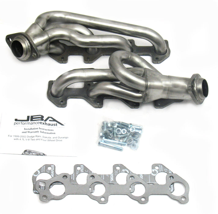 JBA 00-03 Dodge 4.7L PowerTech 1-1/2in Primary Raw 409SS Cat4Ward Header JBA
