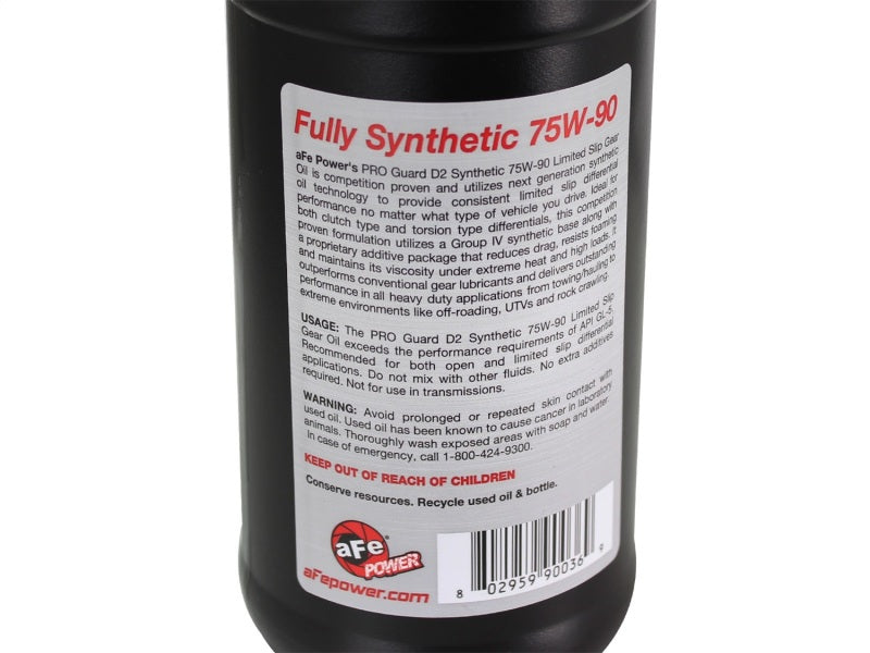 aFe Pro Guard D2 Synthetic Gear Oil, 75W90 1 Quart aFe