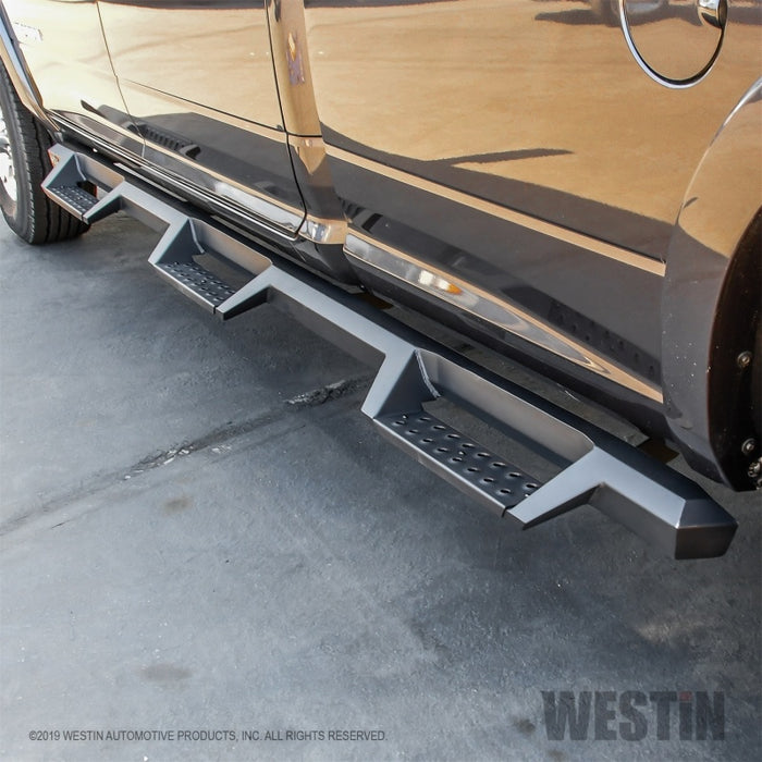 Westin/HDX 19-20 Ram 2500/3500 Crew Cab (8ft Bed) Drop Wheel to Wheel Nerf Step Bars - Txt Black Westin