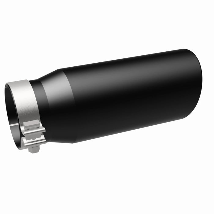 MagnaFlow Tip Stainless Black Coated Single Wall Round Single Outlet 5in Dia 4in Inlet 13in L Magnaflow
