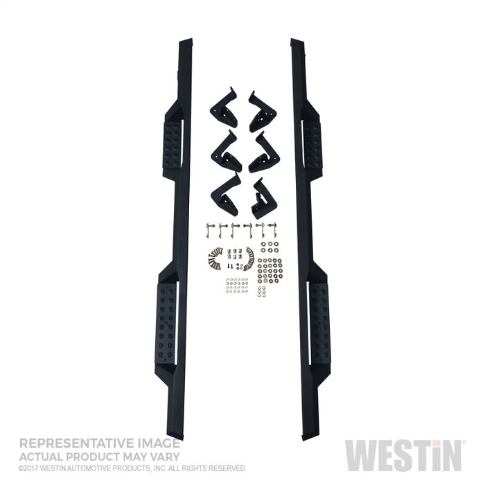 Westin/HDX 10-17 Toyota 4Runner Trail Edition Drop Nerf Step Bars - Textured Black Westin