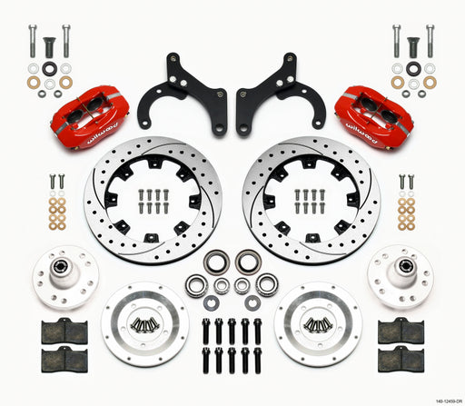 Wilwood Forged Dynalite Front Kit 12.19in Drilled Red 59-64 Chevy Impala / 63-64 Corvette