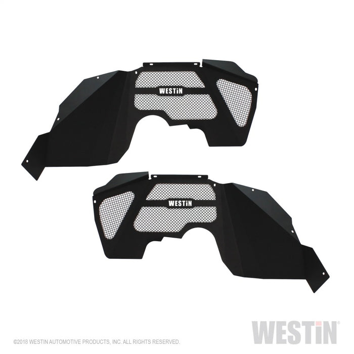 Westin 07-18 Jeep Wrangler JK Inner Fenders - Front - Textured Black Westin