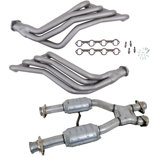 BBK 86-93 Ford Mustang 1-3/4 Long Tube 351 Swap Headers w/High Flow Catted X-Pipe (Ti Ceramic) BBK