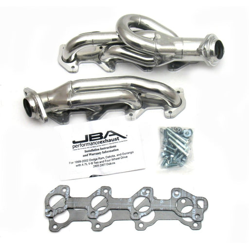 JBA 02-03 Dodge Ram 4.7L PowerTech 1-1/2in Primary Silver Ctd Cat4Ward Header JBA