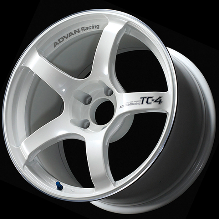 Advan TC4 18x8.5 +45 5-114.3 White Metallic & Ring Wheel Advan