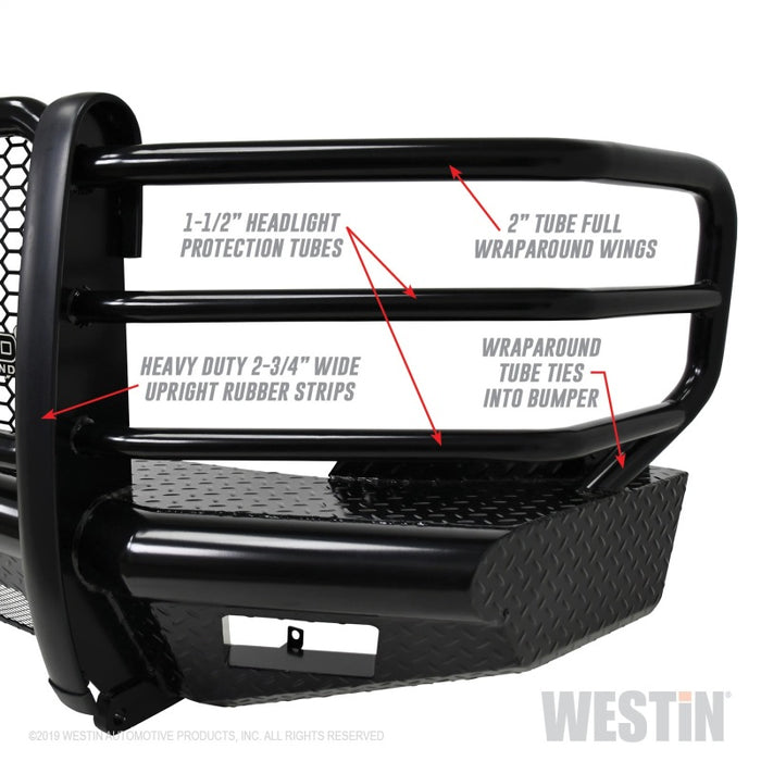 Westin 11-14 Chevrolet Silverado 2500/3500 HDX Bandit Front Bumper - Blk Westin