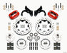 Wilwood Forged Dynalite Front Kit 12.19in Drilled Red 65-68 Chevy Impala -Drum Spindle