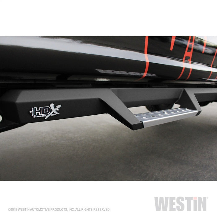 Westin/HDX 17-18 Ford F-250/350 Crew Cab (6.75ft Bed) Stainless Drop Nerf Step Bars - Textured Black Westin
