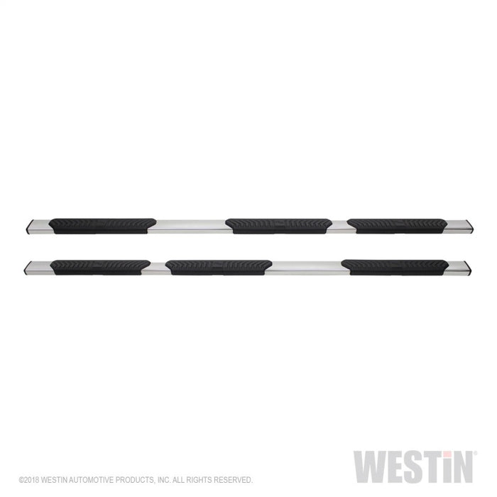 Westin 14-17 Chevrolet Silverado 1500 Double Cab 78.9in Bed R5 Nerf Step Bars - Polished Stainless Westin