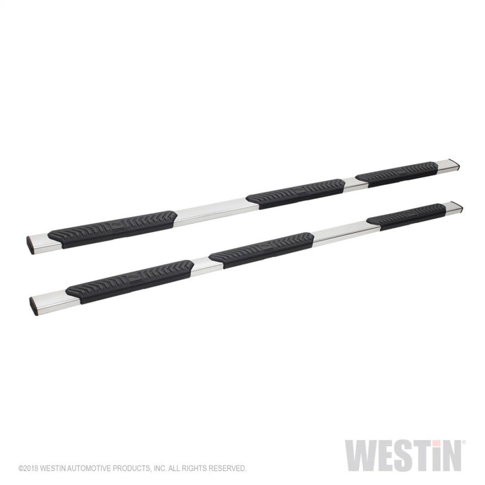 Westin 14-17 Chevrolet Silverado 1500 Double Cab 78.9in Bed R5 Nerf Step Bars - Polished Stainless Westin