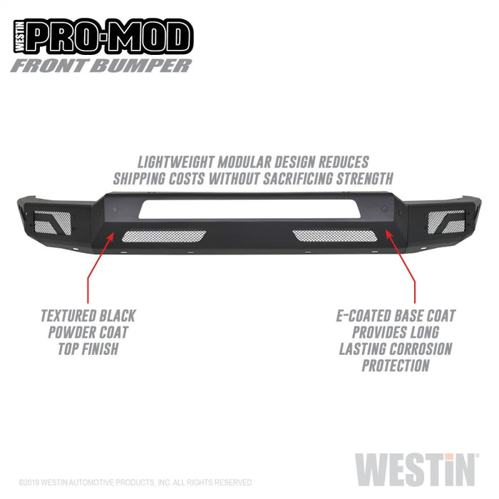 Westin  2019 Dodge Ram 1500 ( Excludes 1500 Classic & Rebel Models )  Pro-Mod Front Bumper Westin