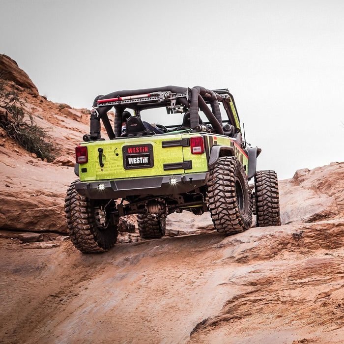 Westin 07-18 Jeep Wrangler JK WJ2 Rear Bumper - Textured Black Westin