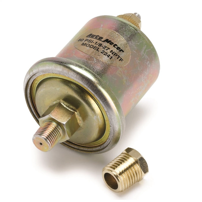 Autometer Oil Pressure Sensor 0-80PSI 1/8in NPT Male For Short Sweet Elec. AutoMeter