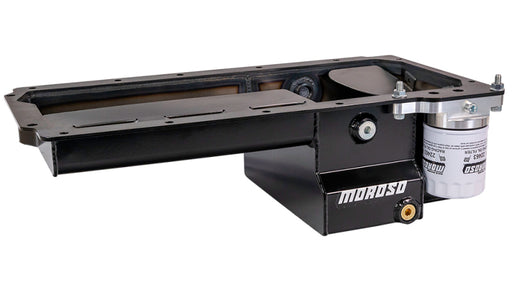 Moroso Dart LS Next Gen 3 Skirted Block Early F-Body Baffled Drain Back Steel Oil Pan - Black Moroso