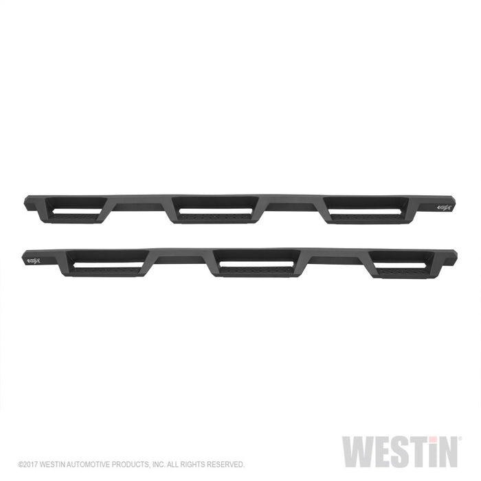 Westin 14-18 Chevrolet Silverado 1500 DC 6.5ft Bed HDX Drop W2W Nerf Step Bars - Tex. Blk Westin
