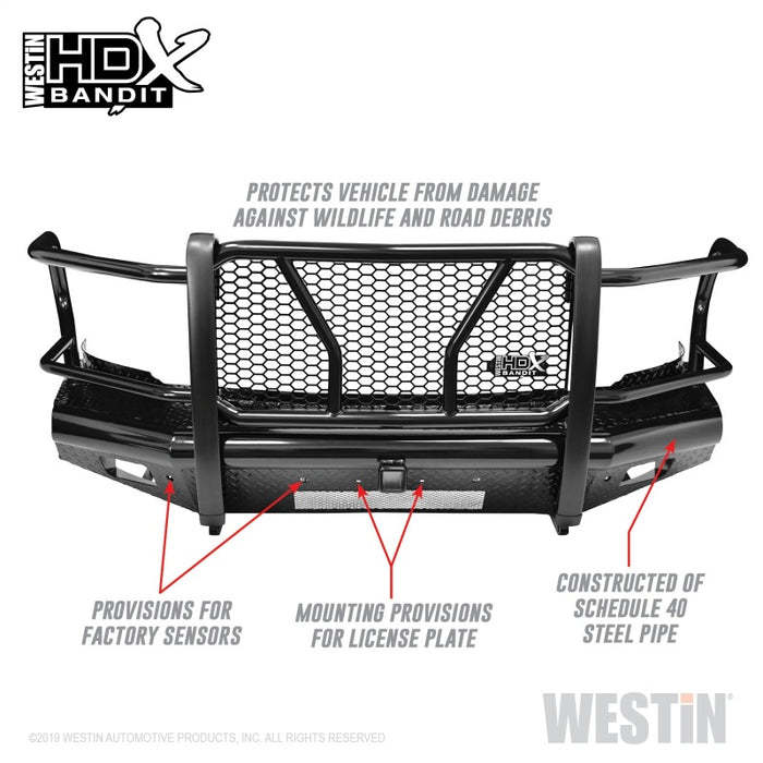 Westin 10-18 RAM 2500/3500 HDX Bandit Front Bumper - Black Westin