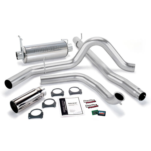 Banks Power 99 Ford 7.3L Truck w/Cat Conv Git-Kit - SS Single Exhaust w/ Chrome Tip Banks Power