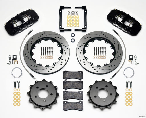 Wilwood AERO4 Rear Kit 14.25in Drilled 2008-2009 Pontaic G8 w/Lines