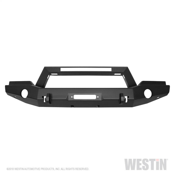 Westin 07-18 Jeep Wrangler JK WJ2 Full Width Front Bumper w/LED Light - Tex. Blk Westin