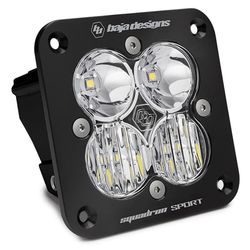 Baja Designs Squadron Sport Driving/Combo Pattern Flush Mount Black LED Light Pod - Clear Baja Designs