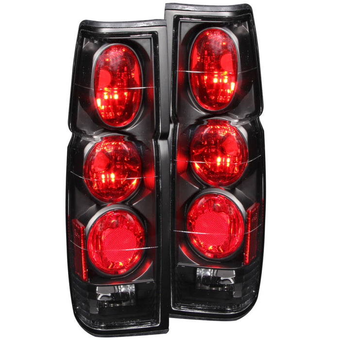 ANZO 1986-1997 Nissan Hardbody Taillights Black ANZO