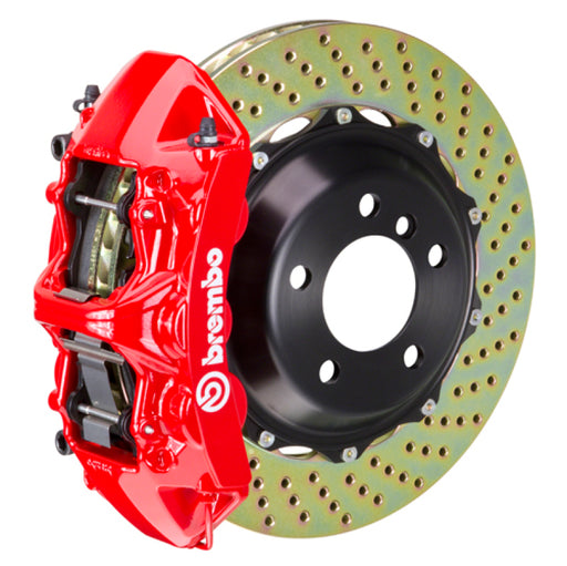 Brembo 12-14 328i (Excl. xDrive/M-Sport Brakes) Fr GT BBK 6 Pist Cast 355x32 2pc Rotor Drill-Red Brembo