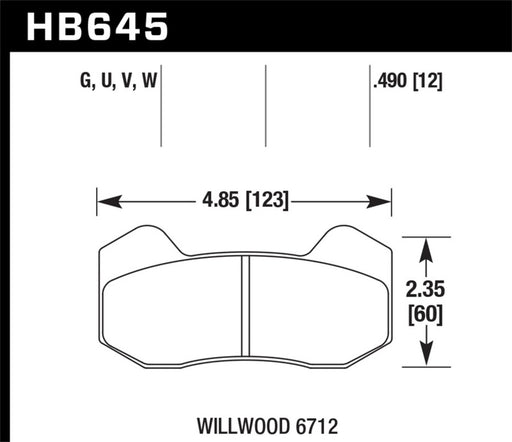 Hawk Wilwood 6712 Calipers DTC-50 Brake Pads Hawk Performance