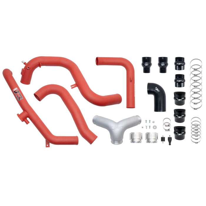 Injen 21-23 Ford Bronco 2.7L V6 (TT) EcoBoost SES Intercooler Pipes - Wrinkle Red Injen