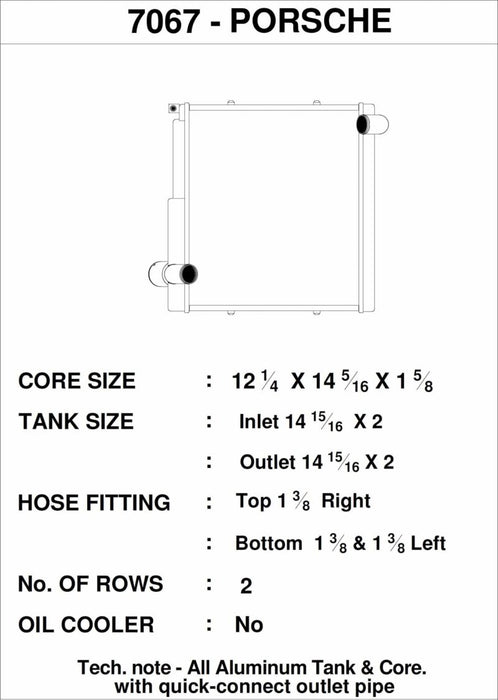 CSF Porsche 911 Carrera (991.1) / Porsche Boxster (981) / Porsche GT4 (991) - Right Side Radiator CSF