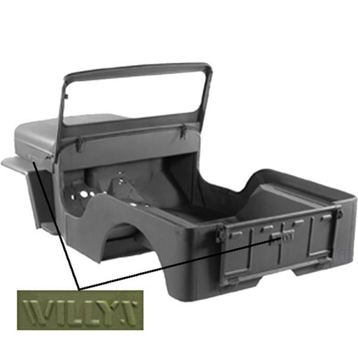 Omix Body Tub Kit with Willys Script 53-68 Willys CJ3B OMIX