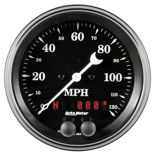 Auto Meter Gauge Speedometer 3 3/8in 120mph GPS Old Tyme Black AutoMeter