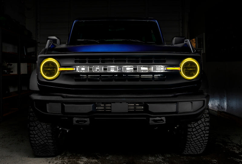 Oracle 21-22 Ford Bronco Headlight Halo Kit w/DRL Bar - Base Headlights -w/RF Cntrl SEE WARRANTY ORACLE Lighting