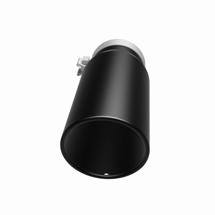 MagnaFlow Tip Stainless Black Coated Single Wall Round Single Outlet 5in Dia 4in Inlet 13in L Magnaflow