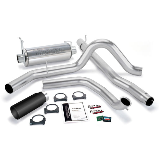 Banks Power 99 Ford 7.3L Truck w/Cat Conv Git-Kit - SS Single Exhaust w/ Black Tip Banks Power