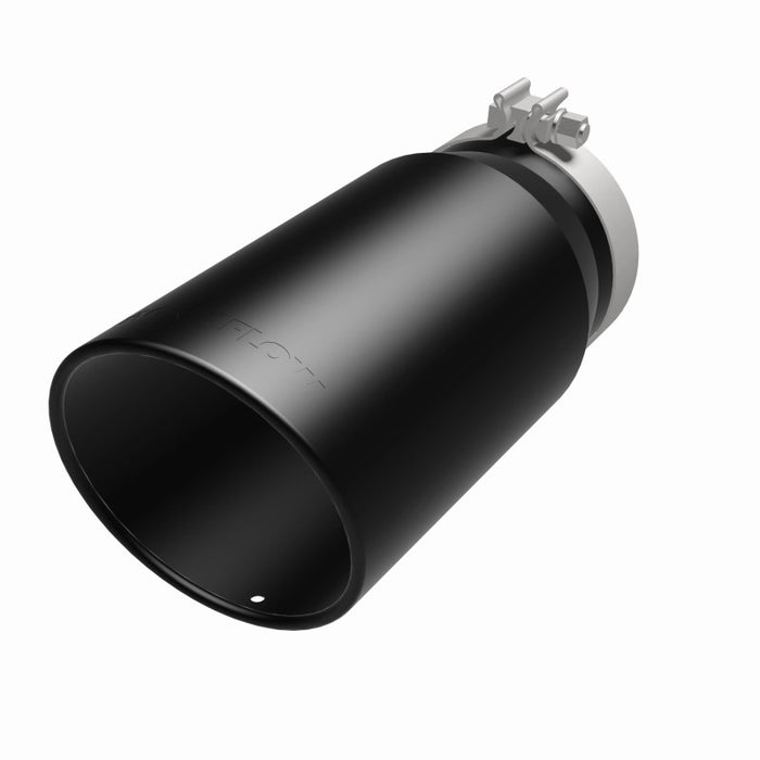 MagnaFlow Tip Stainless Black Coated Single Wall Round Single Outlet 6in Dia 5in Inlet 13in L Magnaflow