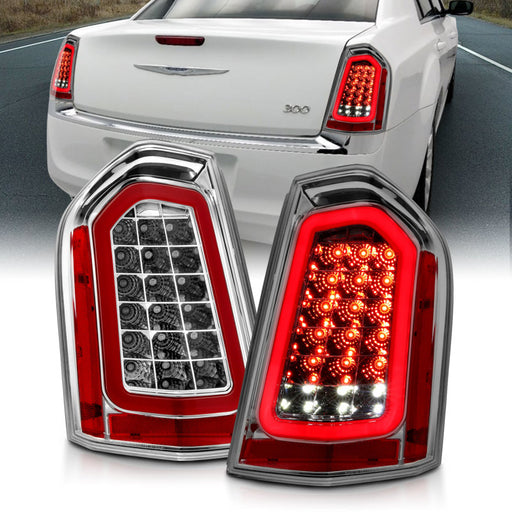 ANZO 11-14 Chrysler 300 LED Taillights Chrome w/ Sequential ANZO
